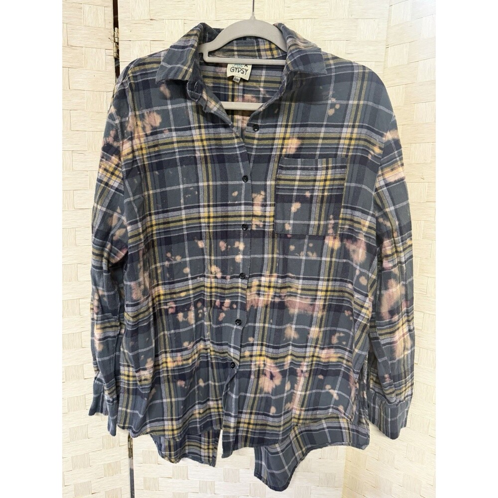JADED GYPSY Crisp Morning Air Flannel Shirt Size S/M
